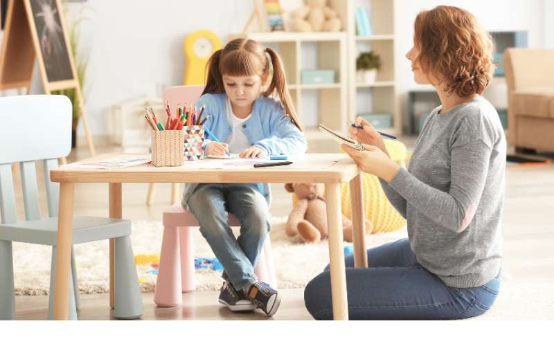 psiquiatra infantil con niña